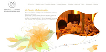 Diseño de sitio web para salón de fiestas Espacio Azurry